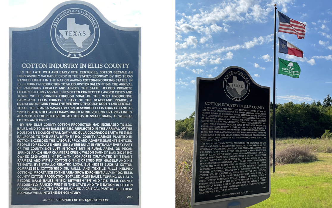 Ellis County Cotton Historical Marker